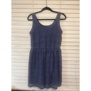 Mossimo Blue Lace A Line‎ Sundress Sz Large